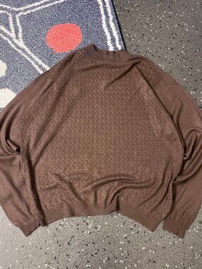 Ponte Vecchio Brown Silk Cashmere Sweater XL